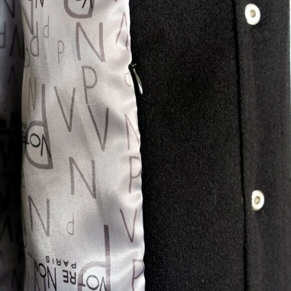 RARE! Black Votre Nom heavy wool luxury car coat - PRISTINE CONDITION! - Picture 8 of 10